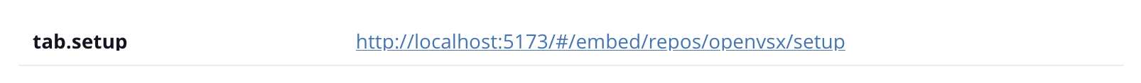 Setup tab embedded inside a package details page, showing chrome-less setup instructions inside the dynamic tab content area